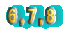 6,7,8